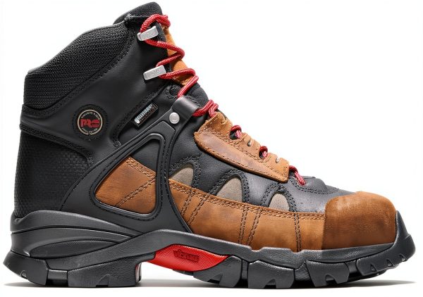 Timberland PRO Brown Work Boots Waterproof Safety Toe-5