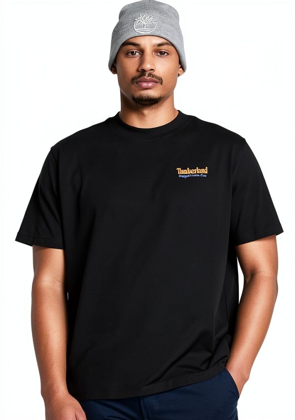 Timberland Mens T-Shirt Cotton Authentic Fit Graphic Back-0