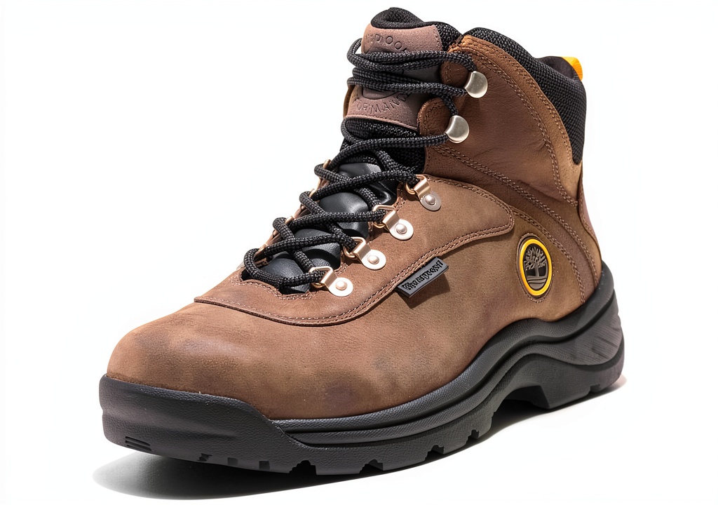 Timberland mens waterproof hiking boots in outdoor setting