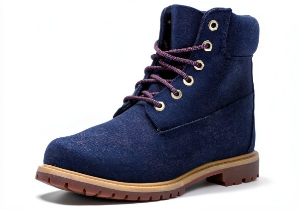 Timberland Womens Ankle Boots Dark Blue Canvas Insulated-0