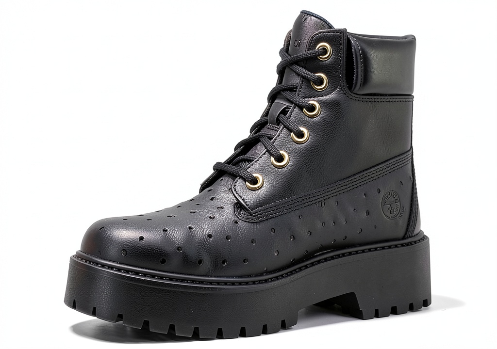 Timberland womens hiking boots in Black color on a trail