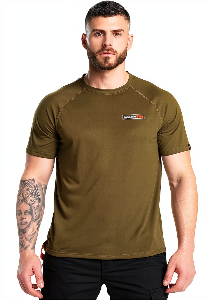 Timberland PRO t-shirt showcasing WickWork technology and fit