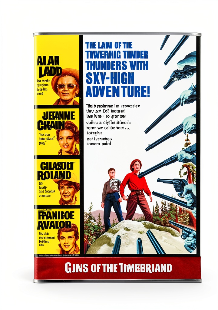 'Guns of the Timberland DVD case showing classic Western artwork'