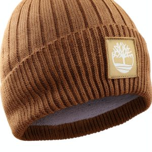 Timberland Womens Ribbed Knit Beanie Soft Stretch Fit-0