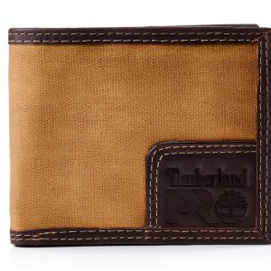 Timberland PRO Mens RFID Wallet Slim Canvas Leather Design-0