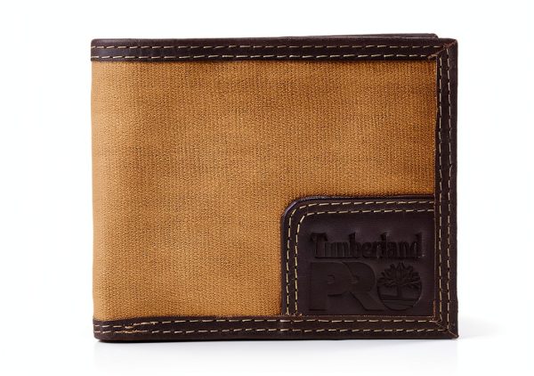 Timberland PRO Mens RFID Wallet Slim Canvas Leather Design-0