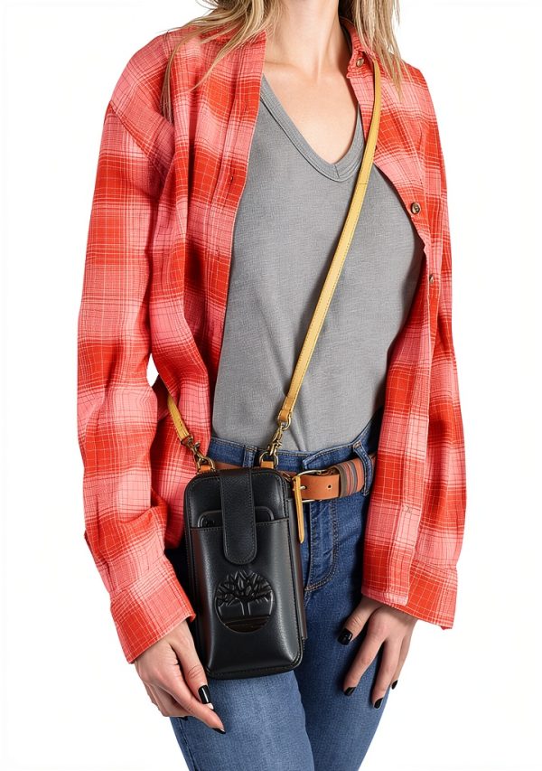 Timberland RFID Crossbody Wallet Women Phone Purse Black-1