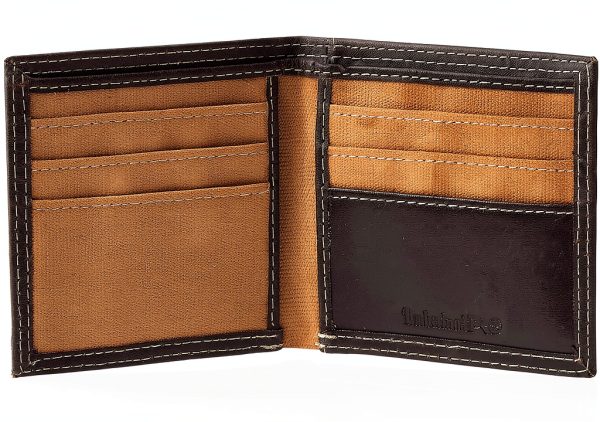 Timberland PRO Mens RFID Wallet Slim Canvas Leather Design-3