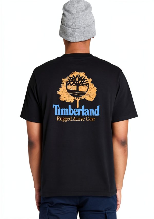 Timberland Mens T-Shirt Cotton Authentic Fit Graphic Back-2