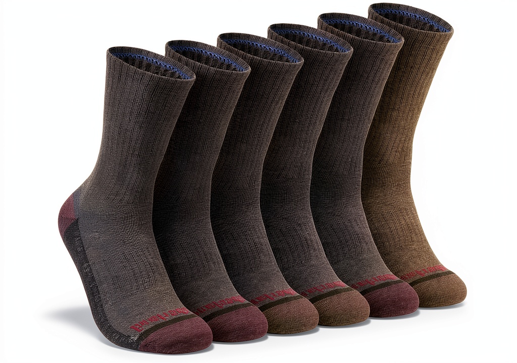 Timberland crew socks in denim color on feet