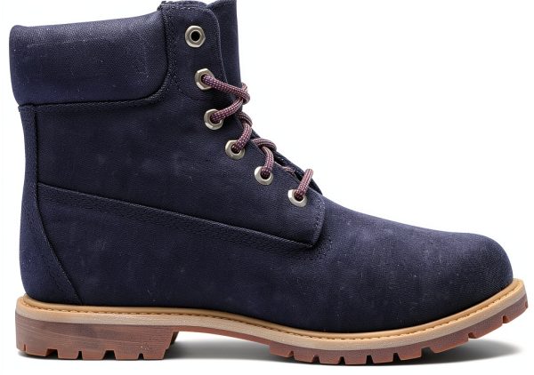 Timberland Womens Ankle Boots Dark Blue Canvas Insulated-5