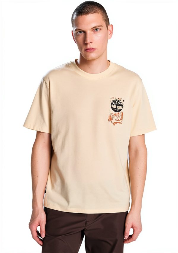 Timberland Mens T-Shirt Cotton Authentic Fit Graphic-0