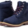 Timberland Womens Ankle Boots Dark Blue Canvas Insulated-6
