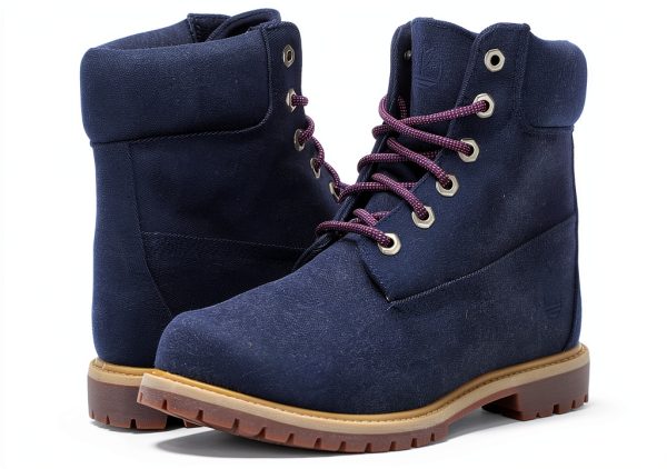 Timberland Womens Ankle Boots Dark Blue Canvas Insulated-6