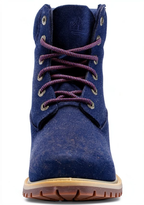 Timberland Womens Ankle Boots Dark Blue Canvas Insulated-1