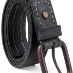 Timberland Men's Leather Belt Genuine Double Stitch-0